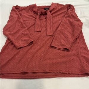 W5 Women's Brick Red Textured Blouse